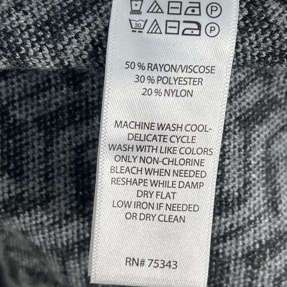 Tahari Womens Plus 2X Chevron Open Front Cardigan Jacket Pockets Coatigan - Picture 5 of 11